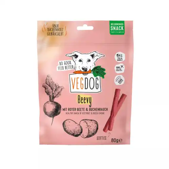 Bezpieczne zakupy VEGDOG BEEVYS - wege przysmak dla psa - 80g